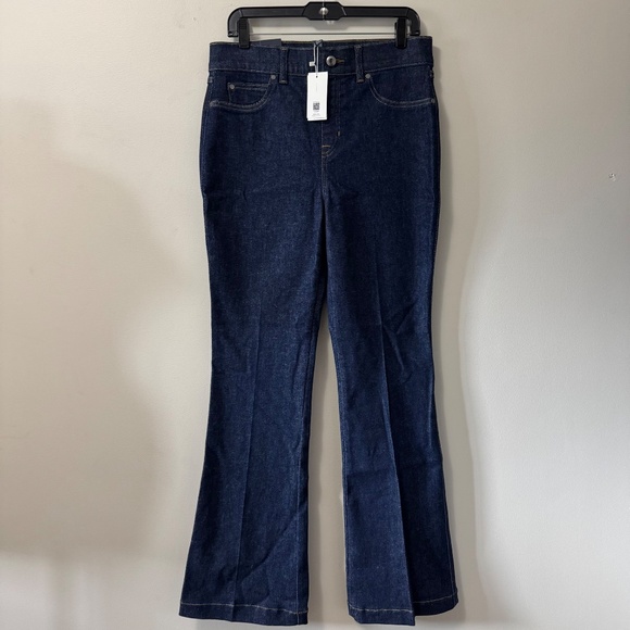 SPANX Spanxshape  Everywear Flare Jeans Raw Indigo  Blue Flare Jeans sz large - Picture 6 of 14